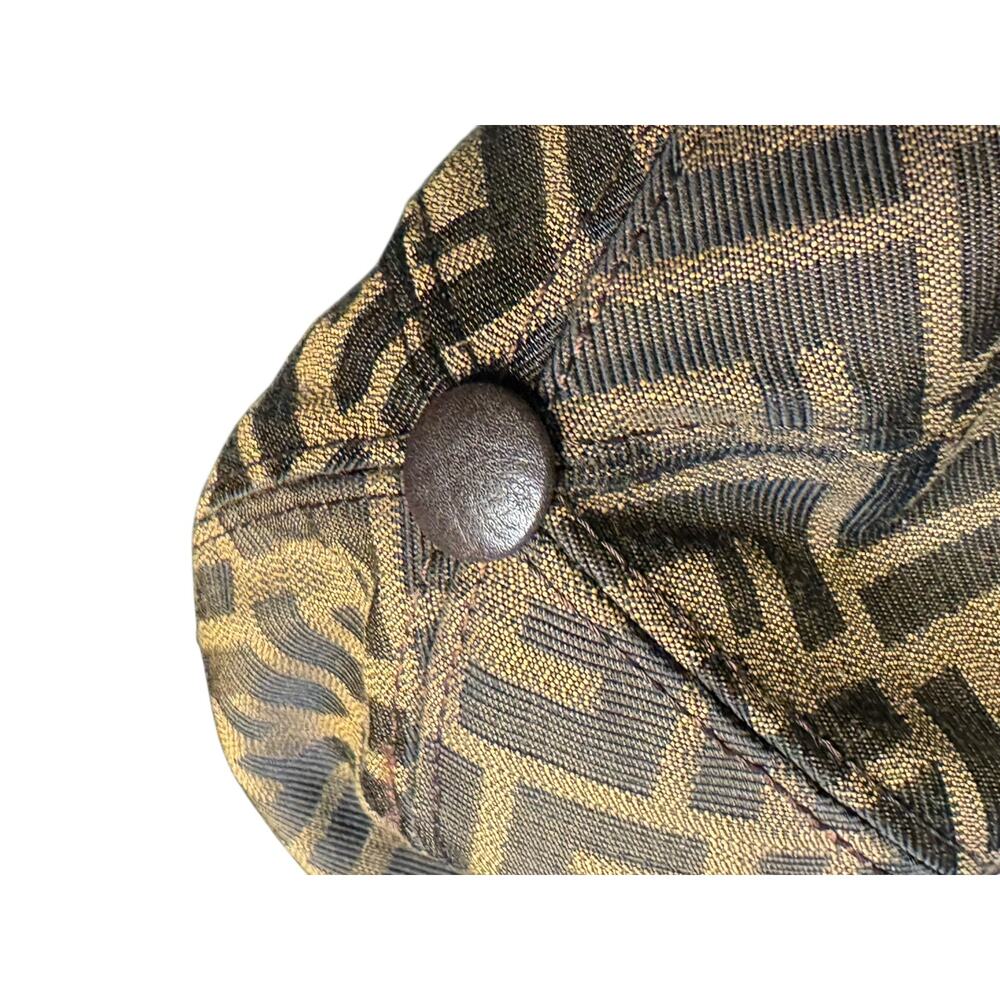 Fendi Selleria FF Canvas Baseball Cap w/Leather Accents Size XL - Picture 14 of 14
